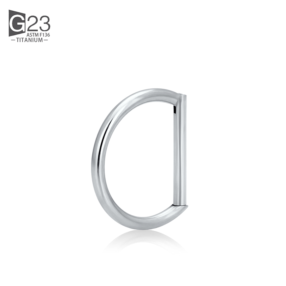 ASTM F-136 anneau de nez en titane Daith coeur boucle d'oreille cerceau Cartilage Tragus D forme Helix anneaux articulé Segment cerceau avec CZ clair: Black / Couleur or jaune pâle
