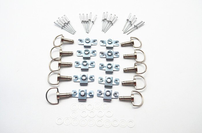 Motorfiets Quick Release D-RING 1/4 Turn Ras Kuip Fasteners Rivet 17mm 14mm voor KTM voor DUCATI Scrambler voor BMW: Silver17mm