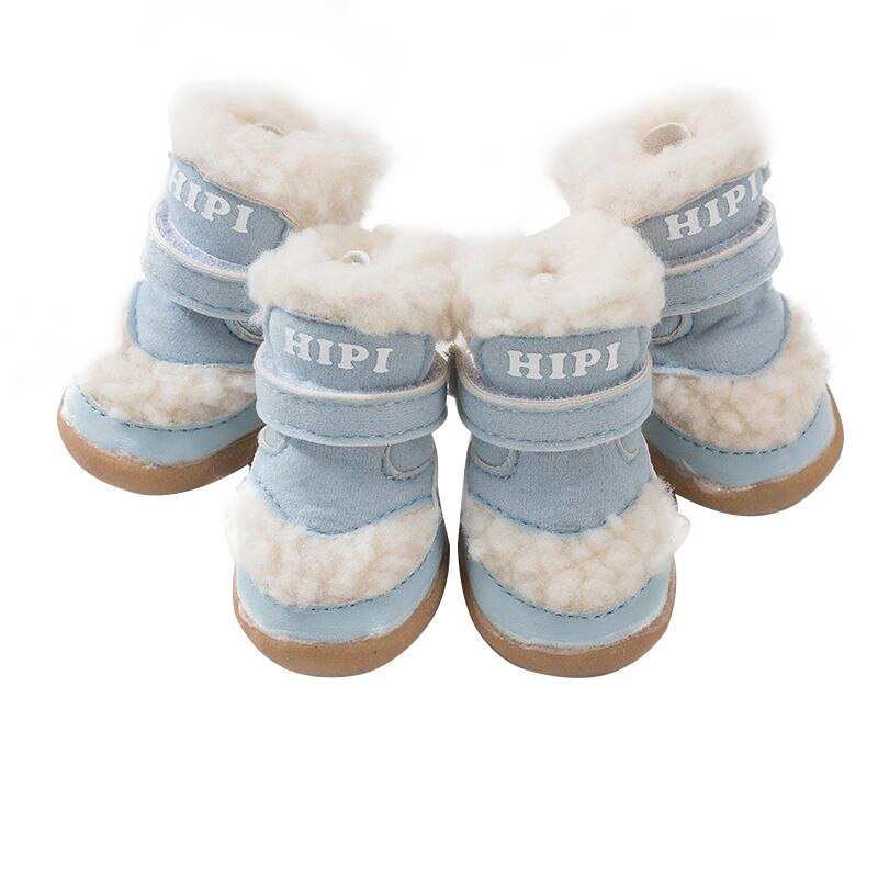 Ant ·-zapatos para perro mascota zapatillas para perro botas impermeables cálidas para mascotas protección de patas Botas de lluvia antideslizantes para perro gato producto: green / 5