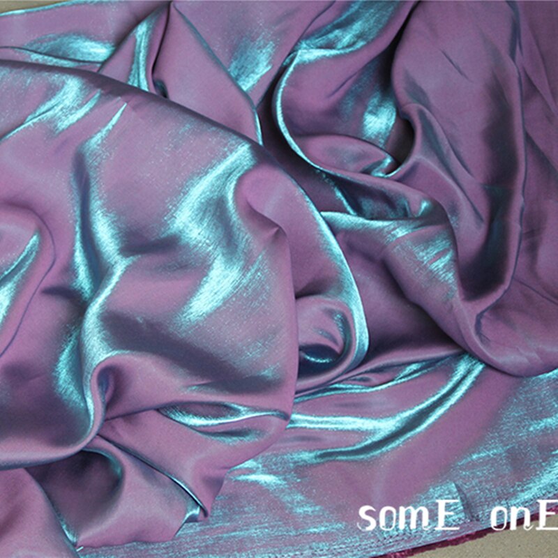 Mercerized Cotton Silk Satin Fabric Violet Gradient Color DIY Pajamas Kungfu Suit Cheongsam Dress Fabric 50*145cm