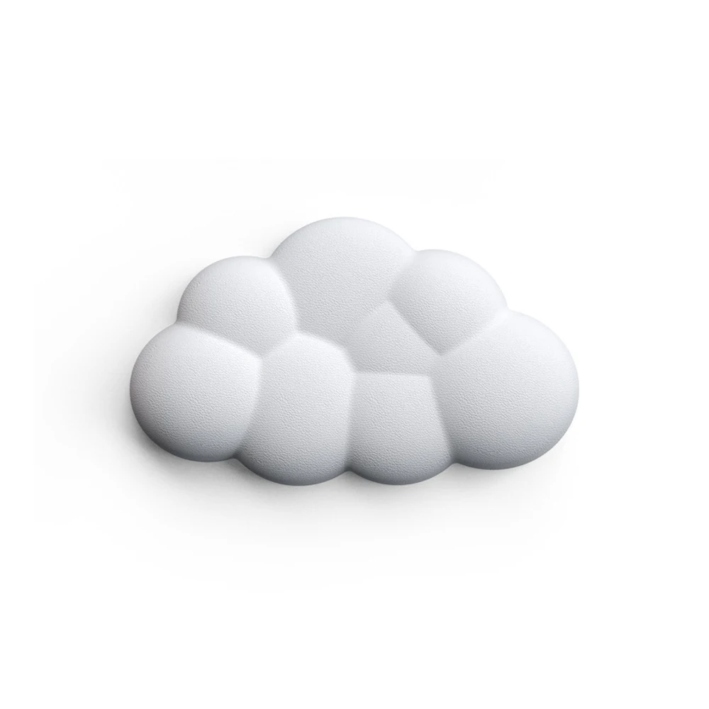 Muismat met polssteun toetsenbord wolk antislip desktop kantoor gamer muis polssteun Ergonomisch toetsenbord muismat polssteun: WIT