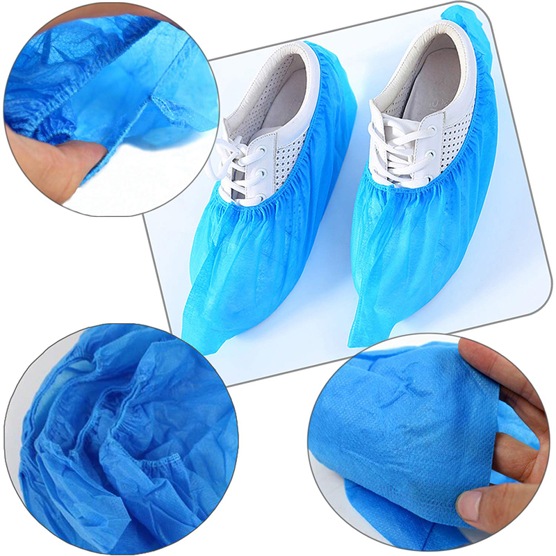 Copriscarpe monouso in tessuto non tessuto spesso copriscarpe antipolvere per uso domestico copriscarpe riutilizzabili antiscivolo per la casa, protettivo in fabbrica