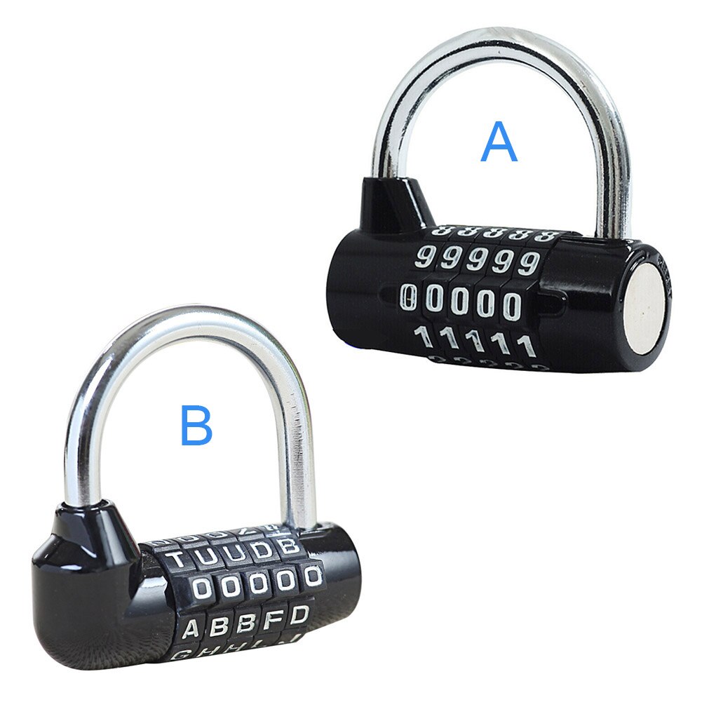 5 Digit Combination Padlock Waterproof Bicycle Suitcase Luggage Backpack Storage Cabinets Lock DIN889