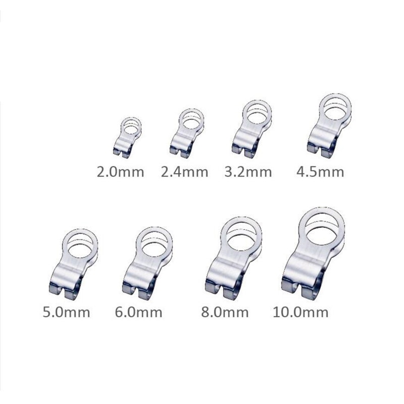 Rvs Ball Kralen Kettingen Connector Sluitingen End Beads Crimp Silver Tone Diy Sieraden Accessoires 2/2.4/3.2/4.5/5/6/8/10Mm