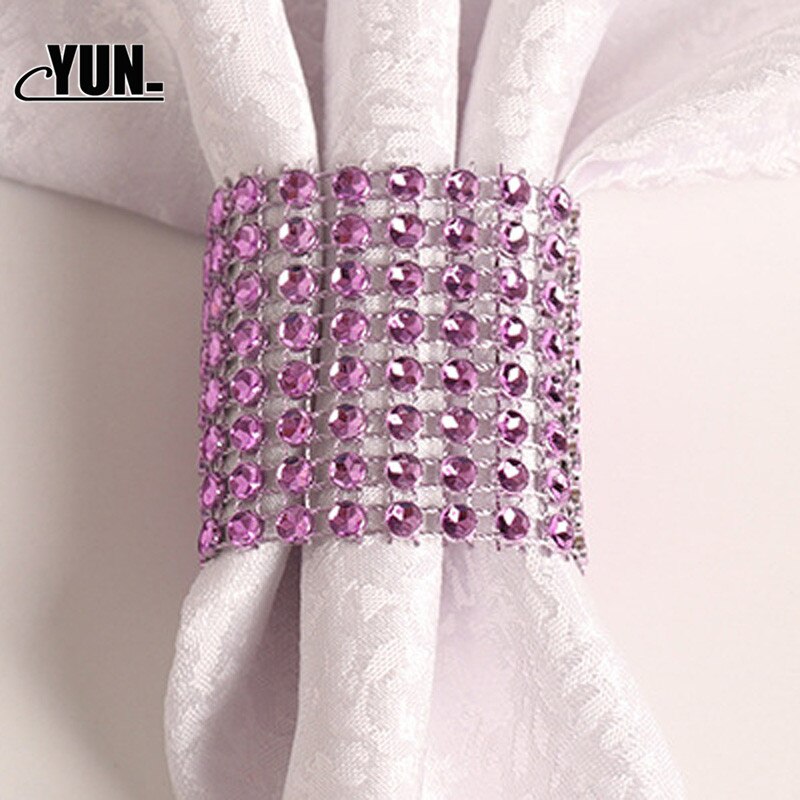 50 Uds. Y sillas para servilletas de anillos, hebillas Multicolor para decoración de fiestas, eventos, artesanías, lazos de diamantes de imitación, soporte hecho a mano, suministros de boda 8Q