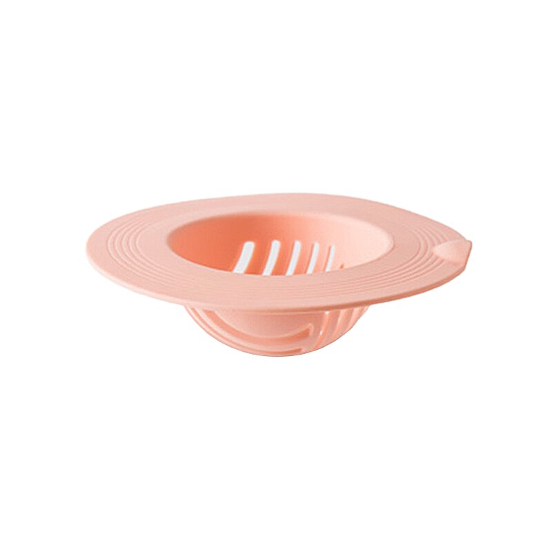 Kitchen Rubber Bath Tub Sink Floor Drain Plug Hair Catcher Kitchen Laundry Water Stopper Anti-blocking net stopper Kitchen Tool: pink