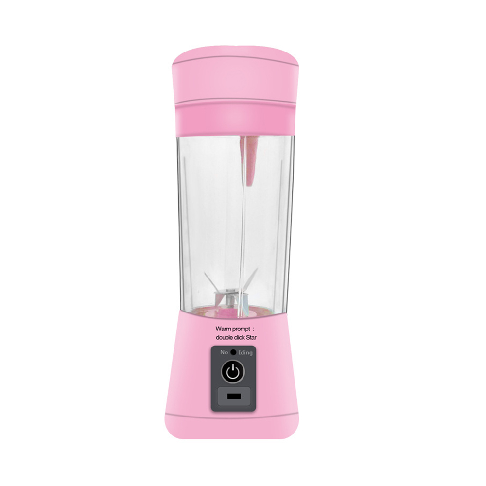 400 Mlportable Blender Usb Mixer Elektrische Juicer Machine Smoothie Blender Mini Keukenmachine Persoonlijke Blender Beker Sap Blenders: Six leaves  Pink