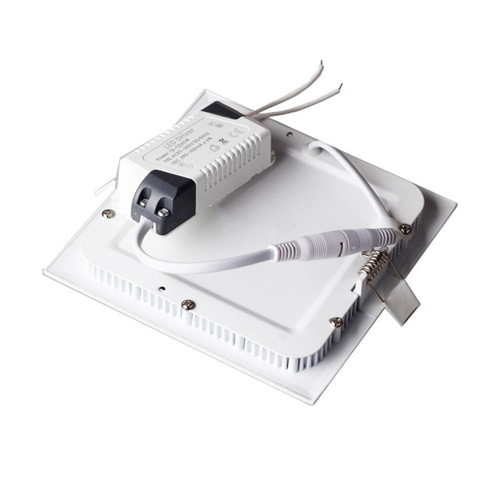 Spot lumineux carré encastrable encastrable pour le plafond, éclairage décoratif de plafond, idéal pour une chambre à coucher ou une cuisine, 3/6/9/12/15/18W, panneau lumineux LED