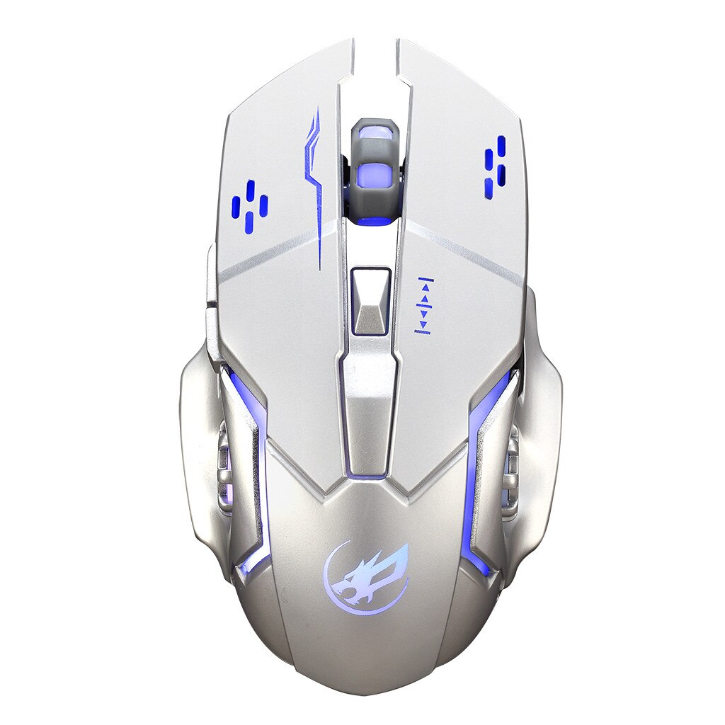 Charging Wireless Gaming Mouse with 6 Buttons USB Receiver Backlight Portable Ergonomic Computer Silent PC Gamer Desktop Gaming: SL