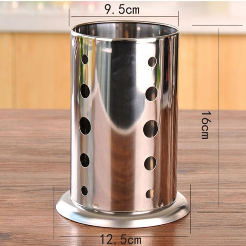 Stainless Steel Chopstick Storage Rack Shelf Basket Knife Fork Spoon Tableware Organizer Kitchen Cutlery Drain Holder Container: DARK GRAY