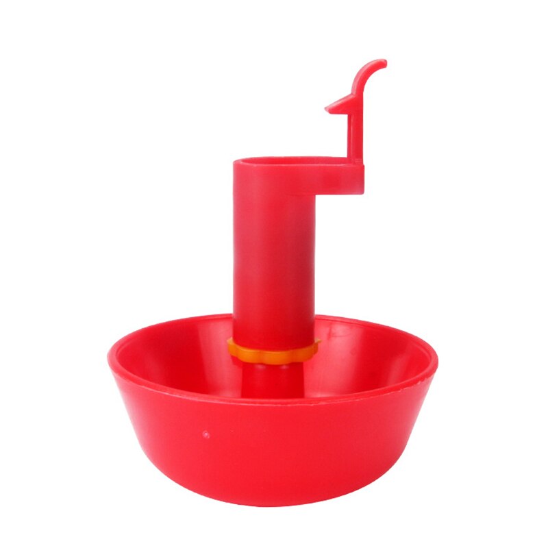 Automatic Chicken red Cup Waterer Bowl Kit Farm Coop Poultry Waterer Drinking Feeder Tool for Chicks Duck Goose Turkey Quail Acc: B