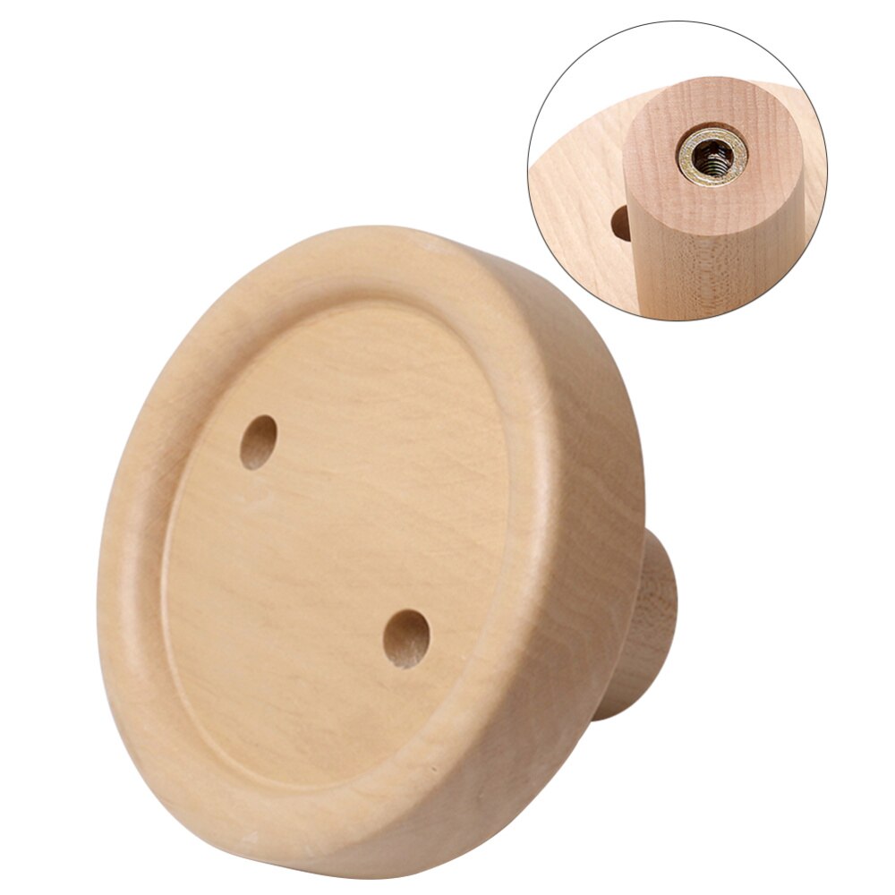 1pc Wooden Button Coat Hooks Wall Mounted Coat Hanging Hooks For Living Room And Bathroom Delicate Coat Hanger: Style D
