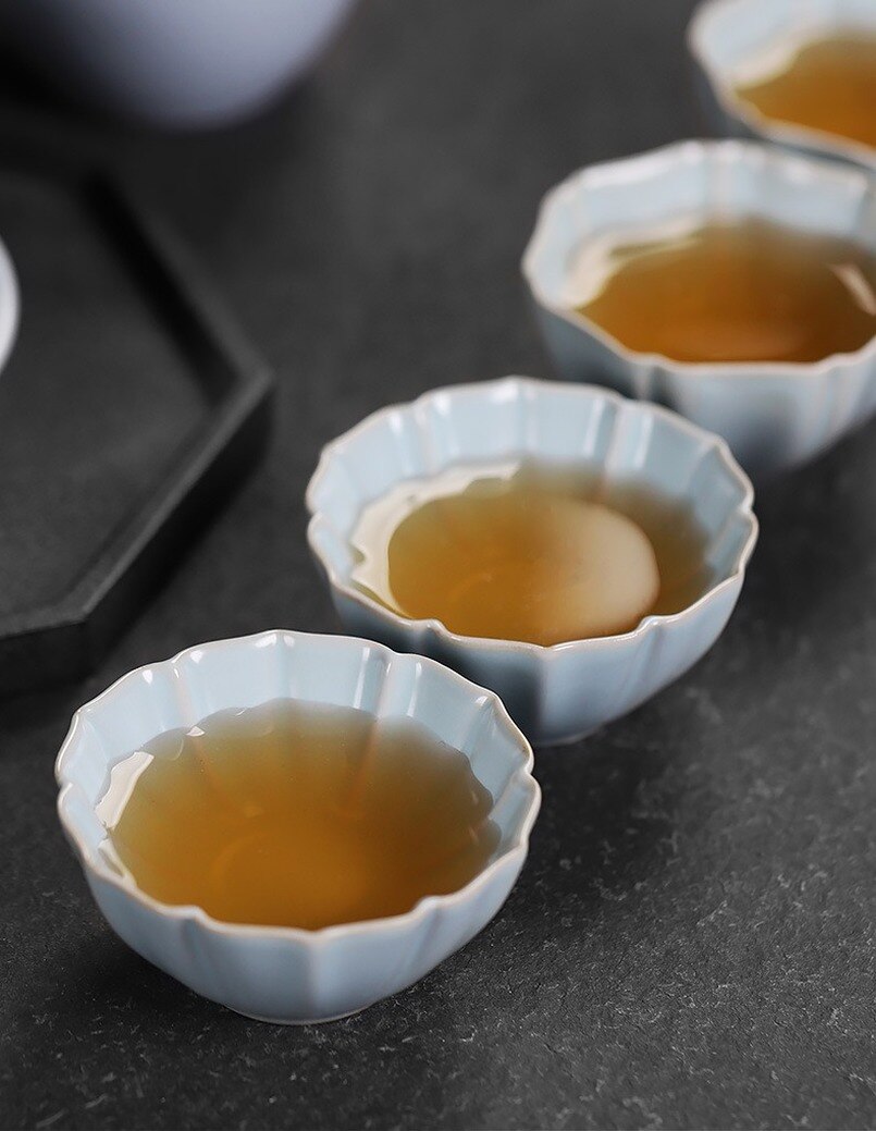 Ceramic Tea Cup Teaware Kung Fu Tea Set Cup Handmade Teacup Coaster Tea Trays Tea Bowl