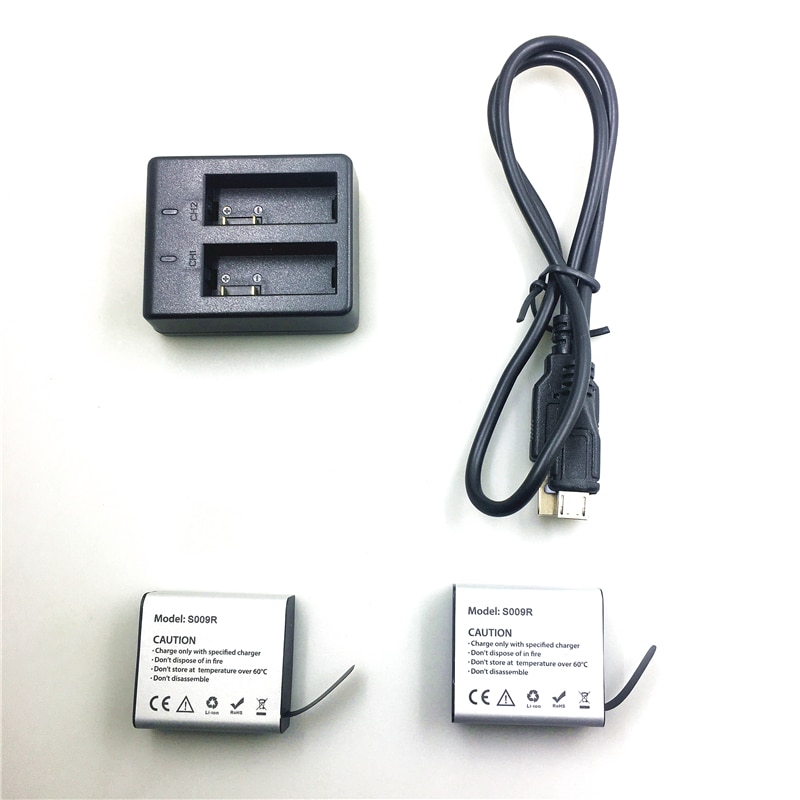 Hawkeye Firefly 8S 8SE 7SE 7S X XS Action Camera 3.85V 1200mAh Li-Po Replacement Battery With 2 in 1 Charger S009R