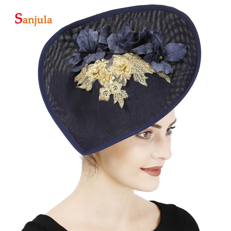Edele en mooie hoeden voor vrouwen, kant en bloemen, prachtige bruids- en trouwhoeden, damesfascinators, linnen hoofddeksels  h393