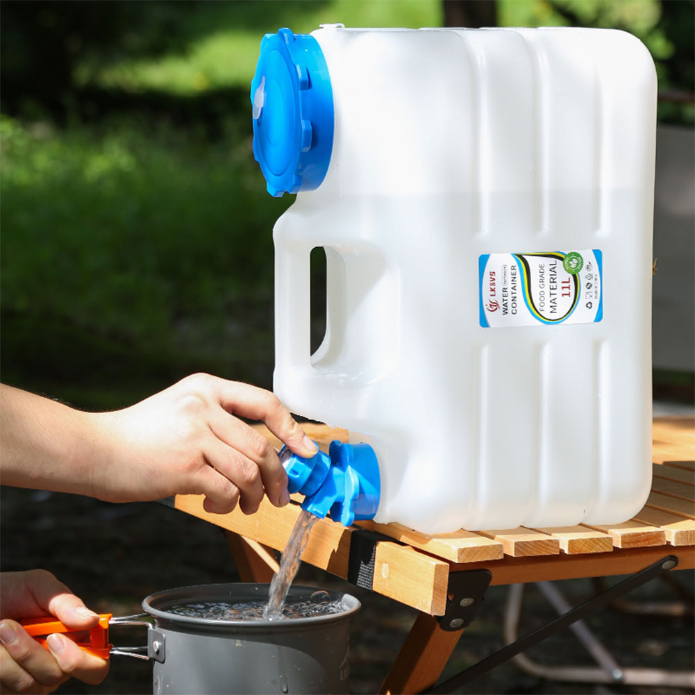 11L Drinking Water Bucket Leak-Proof Water Dispenser Carrier Large Capacity Water Container Jug for Vehicle Car Camping