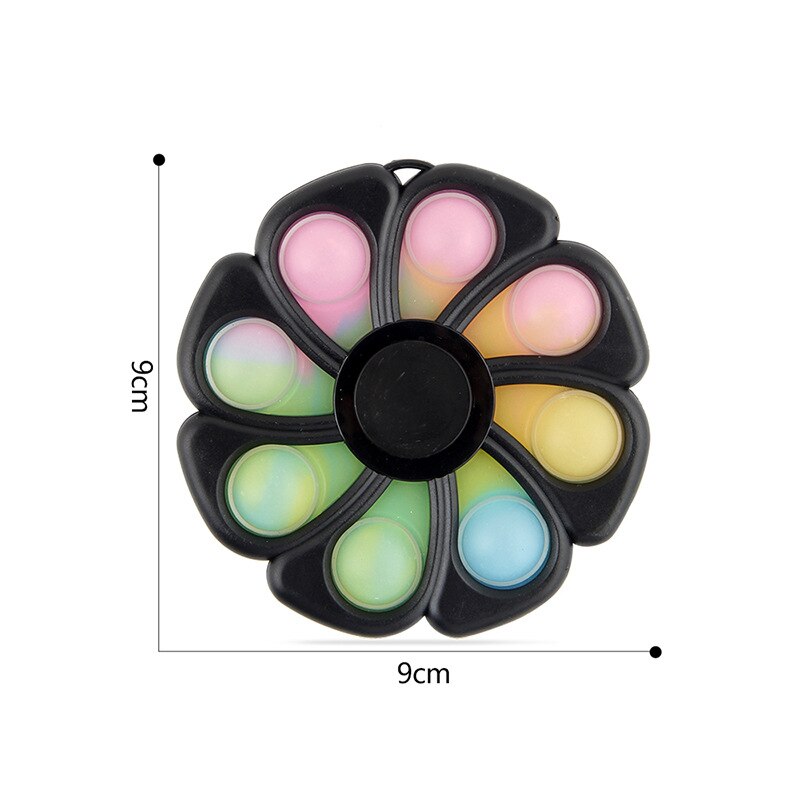 Spinner Simple Dimple Novelty 5 Sided Finger Spinner Toy Flip Sensory Office Desk Toy Stress Releas