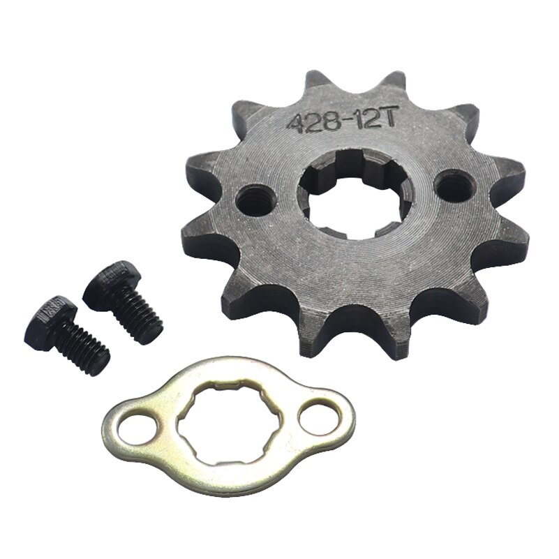 428- kjede 12t 17mm 20mm fremre motorhjul til 50cc til 125cc smuss sykkel atv gå kart quad pitbike buggy motorsykkel