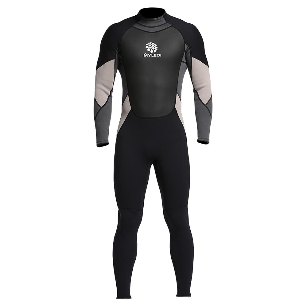 Men's 3mm Back Zip Full Body Wetsuit Diving Suit Neoprene Warm Anti-UV Protection Diving Suit Swimming Surfing Snorkeling Suit
