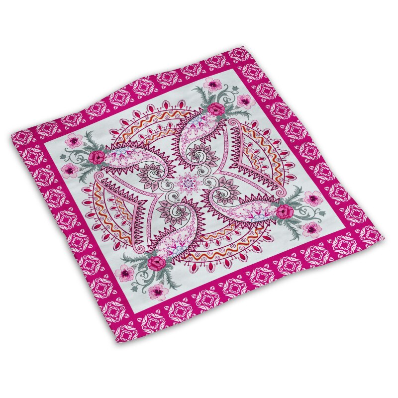Mandala face fyrkantig handduk