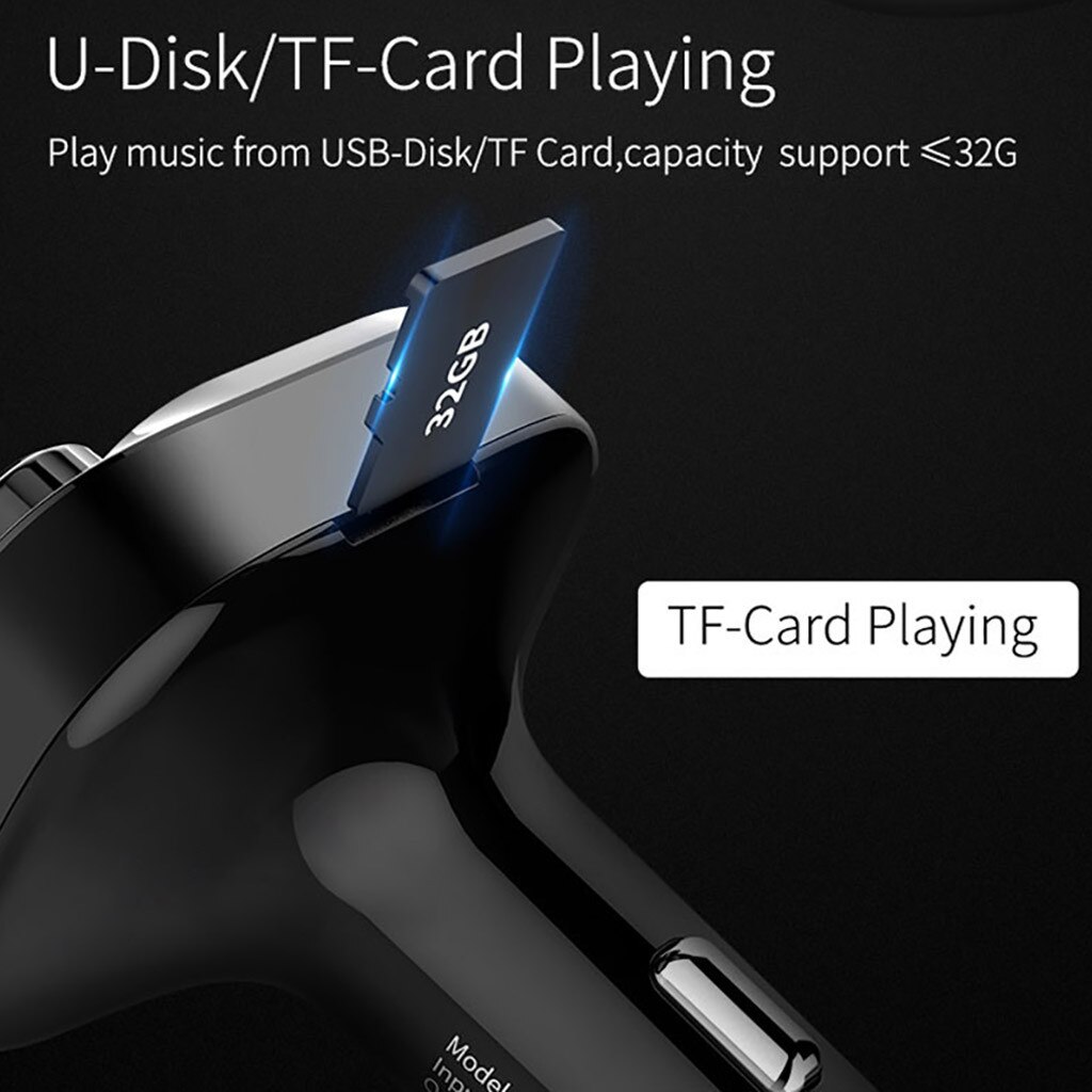 music player reproductor mp3 Bluetooth FM Transmitter MP3 Players Modulator Handsfree Dual USB car kit Support TF Card U Disk