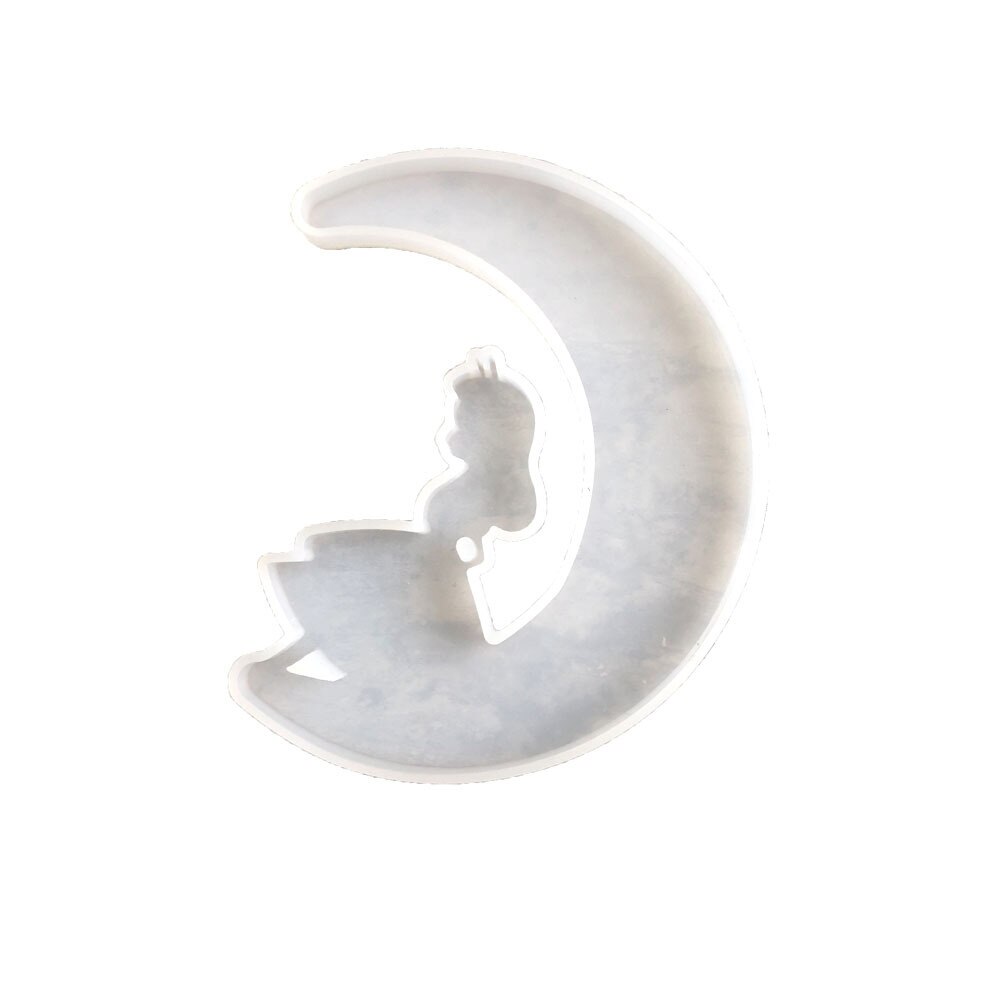 Diy maanhanger mal spiegel epoxy siliconen hars mal voor het maken van sieraden