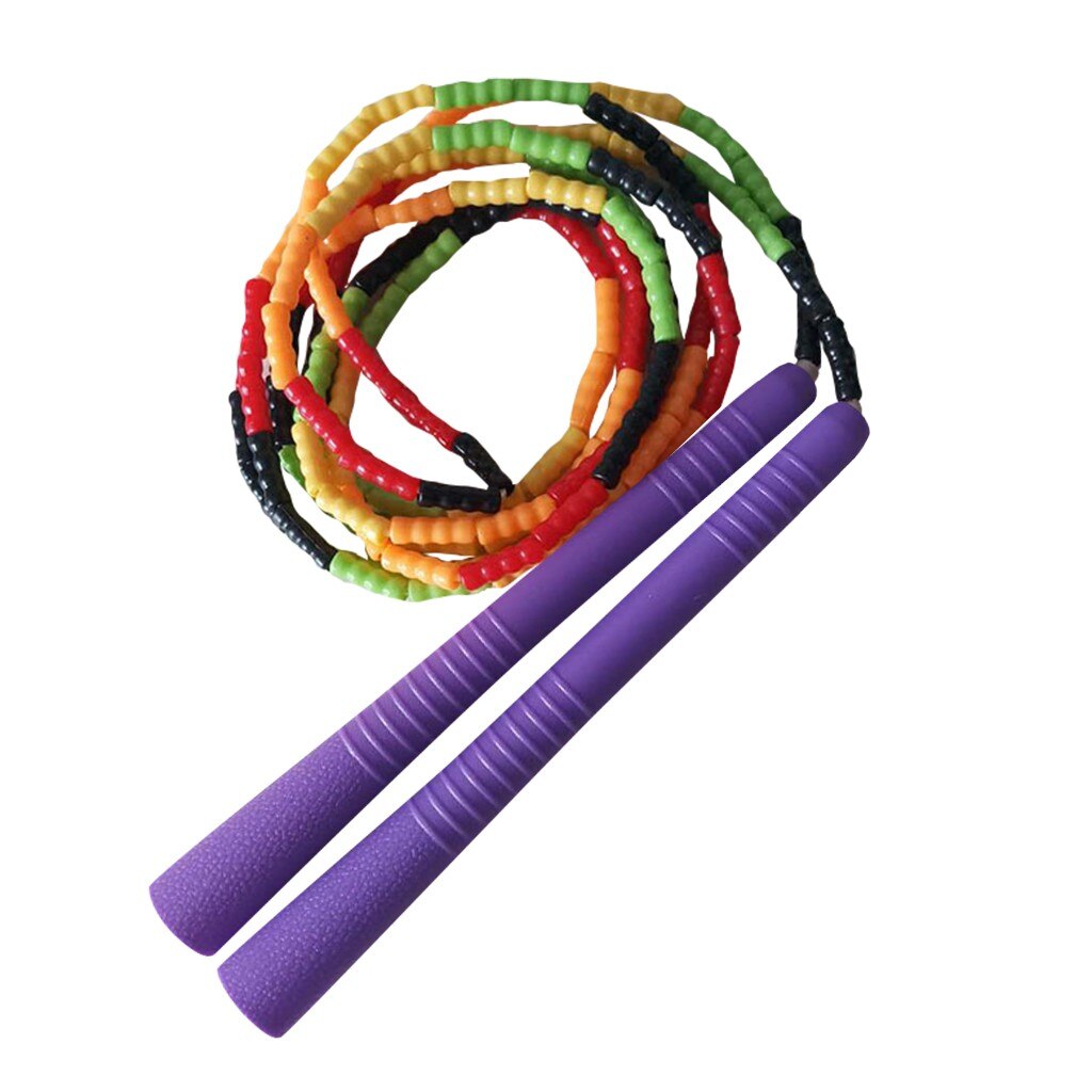 Springtouw Zachte Kralen Wirwar Gesegmenteerde Lengte Verstelbare Springtouw Crossfit Workout Home Gym Fitness Springtouw: H