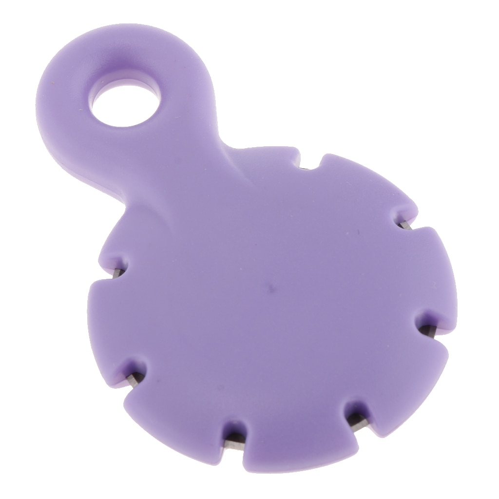 Thread Cutter Pendant - Plastic Purple Case - Great for Travel - Yarn Cutter