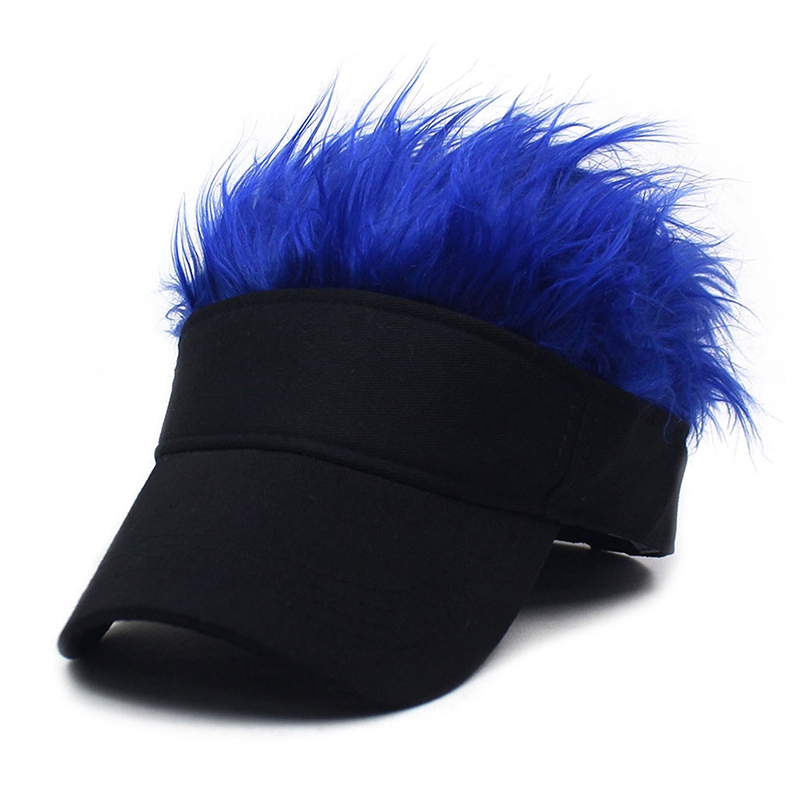 Gorra de béisbol con pelos con púas, peluca, sombrero de béisbol con pelucas con púas, sombrilla concisa informal para hombres y mujeres, visera ajustable, 2022: Verde fluorescente