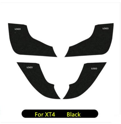 4 stk/sæt sort /kulfiber pu læder døre anti-kick pad måtte til cadillac atsl  xt5 xts  ct6 aab 251: Til  xt4 sorte