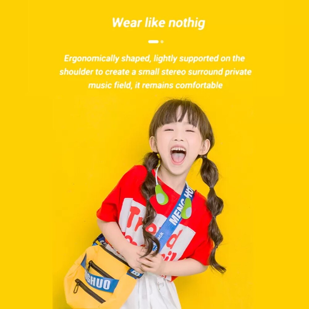 Neck Bluetooth Speaker Wearable Wireless Bass Surround Stereo Portable bluetooth player With Microphone Outdoor Sports Speaker