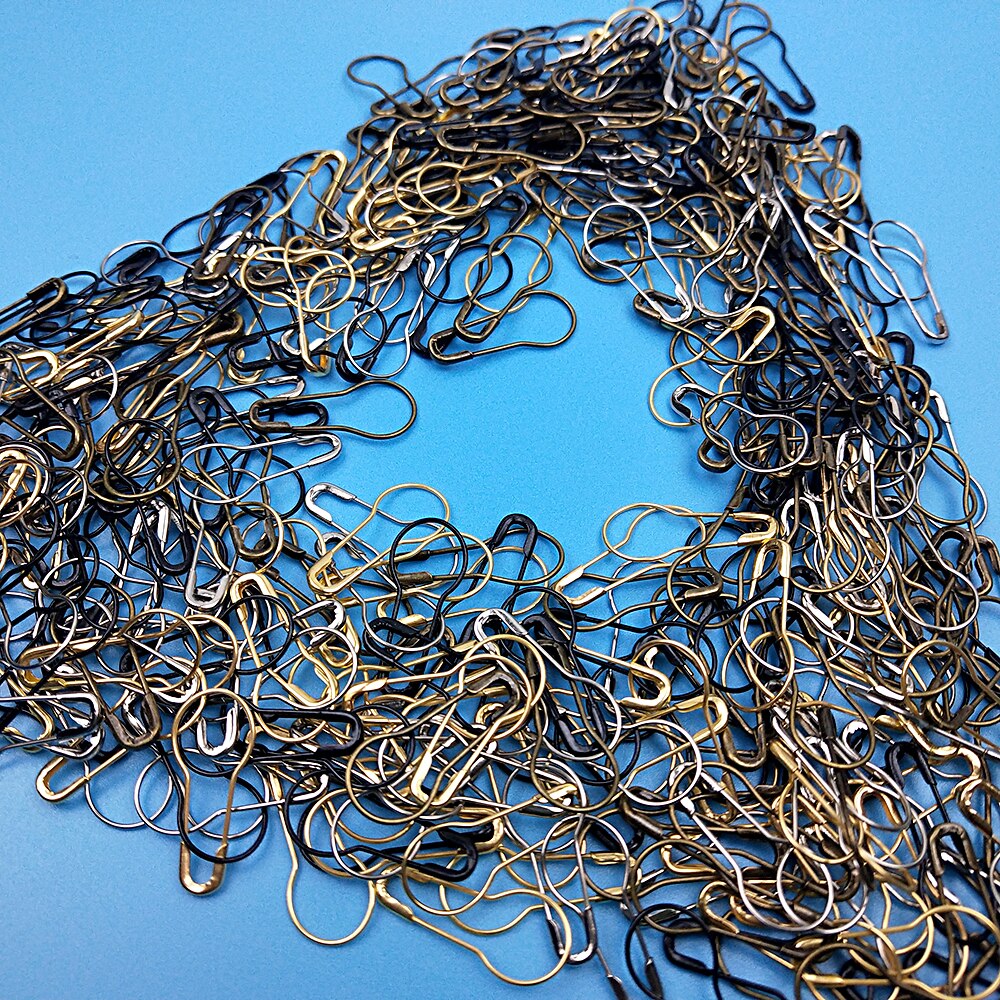 100 Stks/pak Kalebas Vorm Metalen Veiligheidsspelden Craft Clips Marker Tag Pin Diy Breien Kruissteek Houder Naaien Gereedschap Accessoires