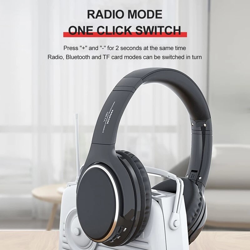 VJ901 – écouteurs sans fil Bluetooth 5.0, casque de Sport HIFI, oreillettes pliables stéréo avec carte micro TF, fonction MP3 AUX