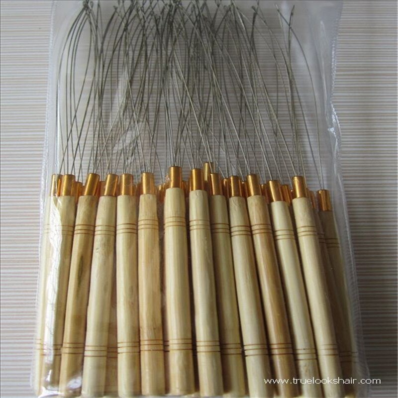 Kit De 5 Crochets à Extensions Cheveux - Manche Bois Hêtre Antidérapant - Pour DIY Et Tufting