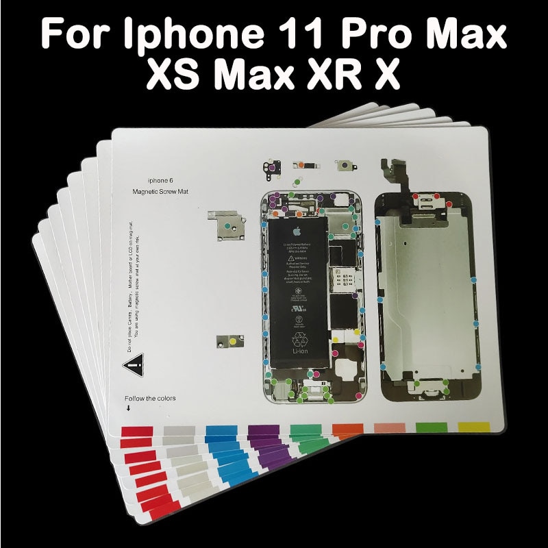 Phone Screws Organizer Pad Magnetic Screw Mat For Iphone 11 Pro Max XS Max XR X Teardown Disassembly Screw Guide Pad