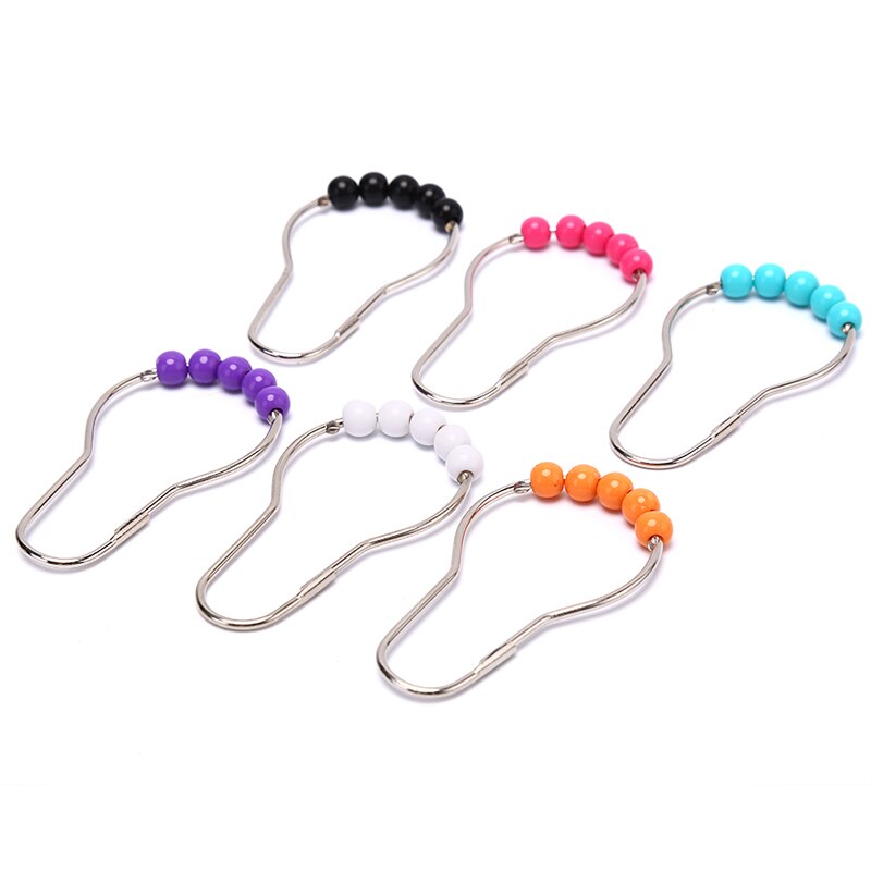12x anillos de Metal de cortina ganchos colgantes cortinas varillas poste gasa anillos de servicio pesado