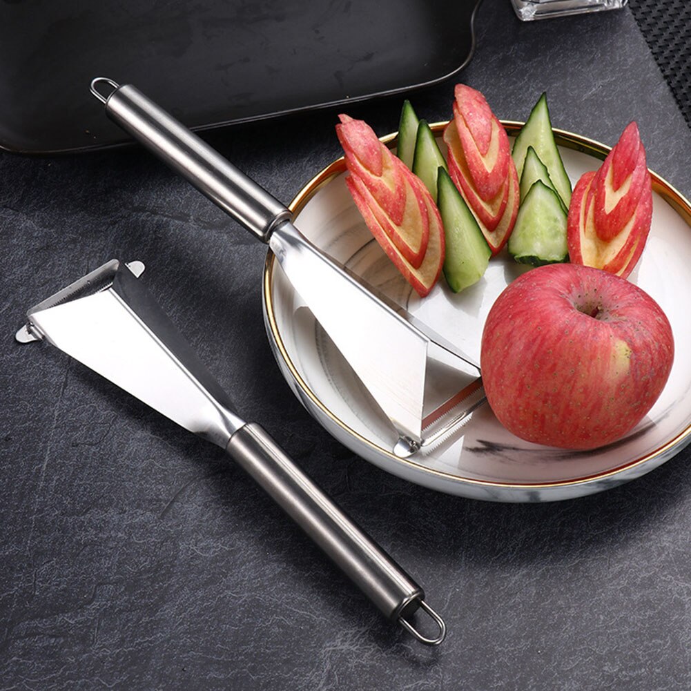 Kitchen Fruit Carving Tools Gadget Triangular Shape Fruit Carving Knife Vegetable Slicer Cutter Party Event Cooking Parts