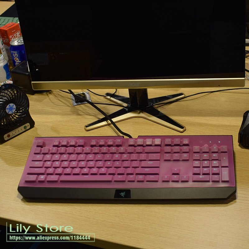 Voor Razer BlackWidow Ultimate Stealth Desktop PC keyboard covers Waterdicht stofdicht clear Keyboard Cover Protector Skin: red