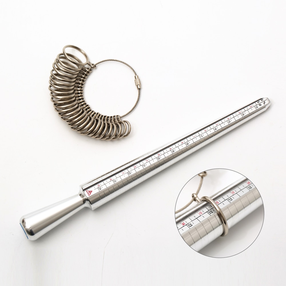 1pcs Measuring Gauge Finger Ring ​US Size Chart Metal Stick Sizer For DIY Jewelry Measurement Tools Set