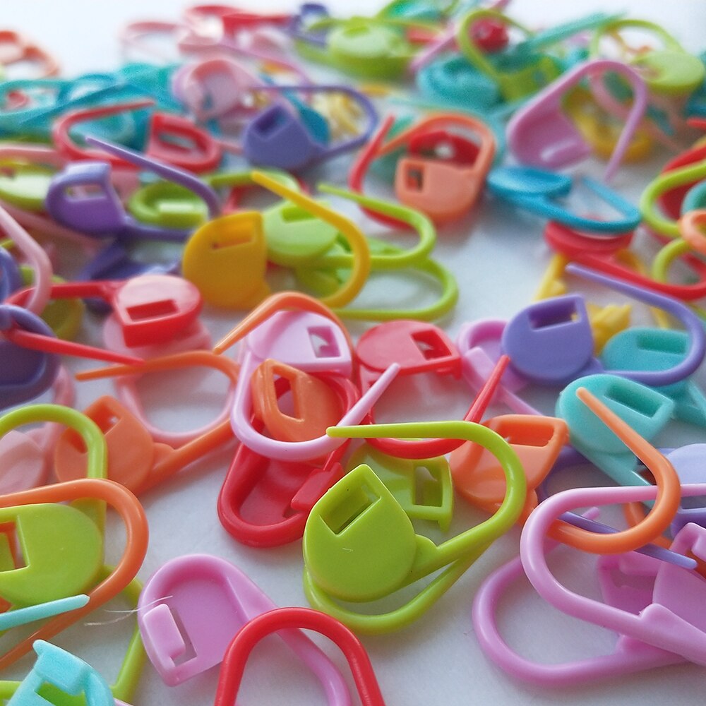 50 Stuks Mix Kleur Plastic Hars Kleine Clip Locking Stitch Markers Haak Klink Breien Gereedschap Naald Clip Haak Naaien Tool