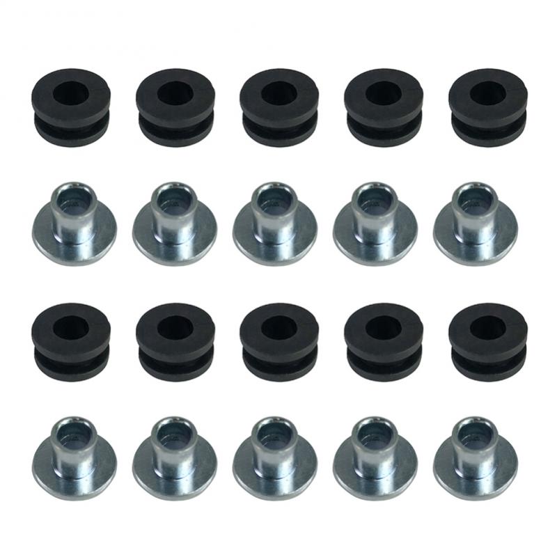 10pcs Black Assortment Fastener Kit Rubber Fuel Gas Line Grommet Replacement Circle Eyelets And Grommets Cafe Racer