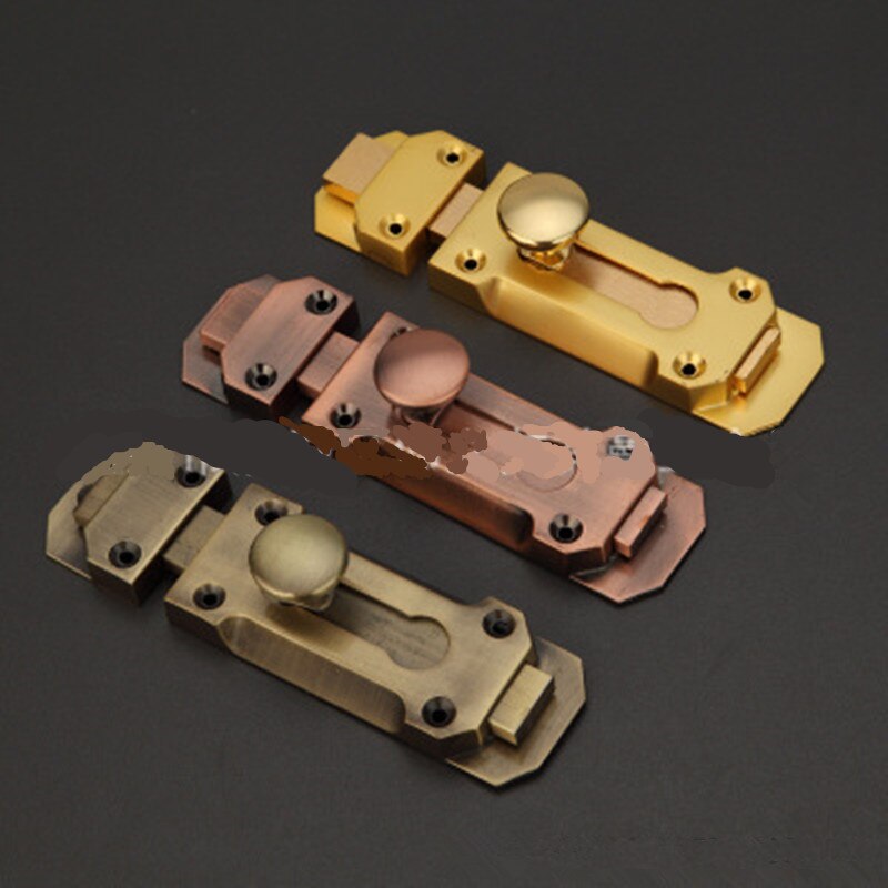 1pc Universal Door Latch Gate Latch Security Sliding Door Lock With Screws Zinc Alloy Latch Hardware Bolt Lock YLM1059