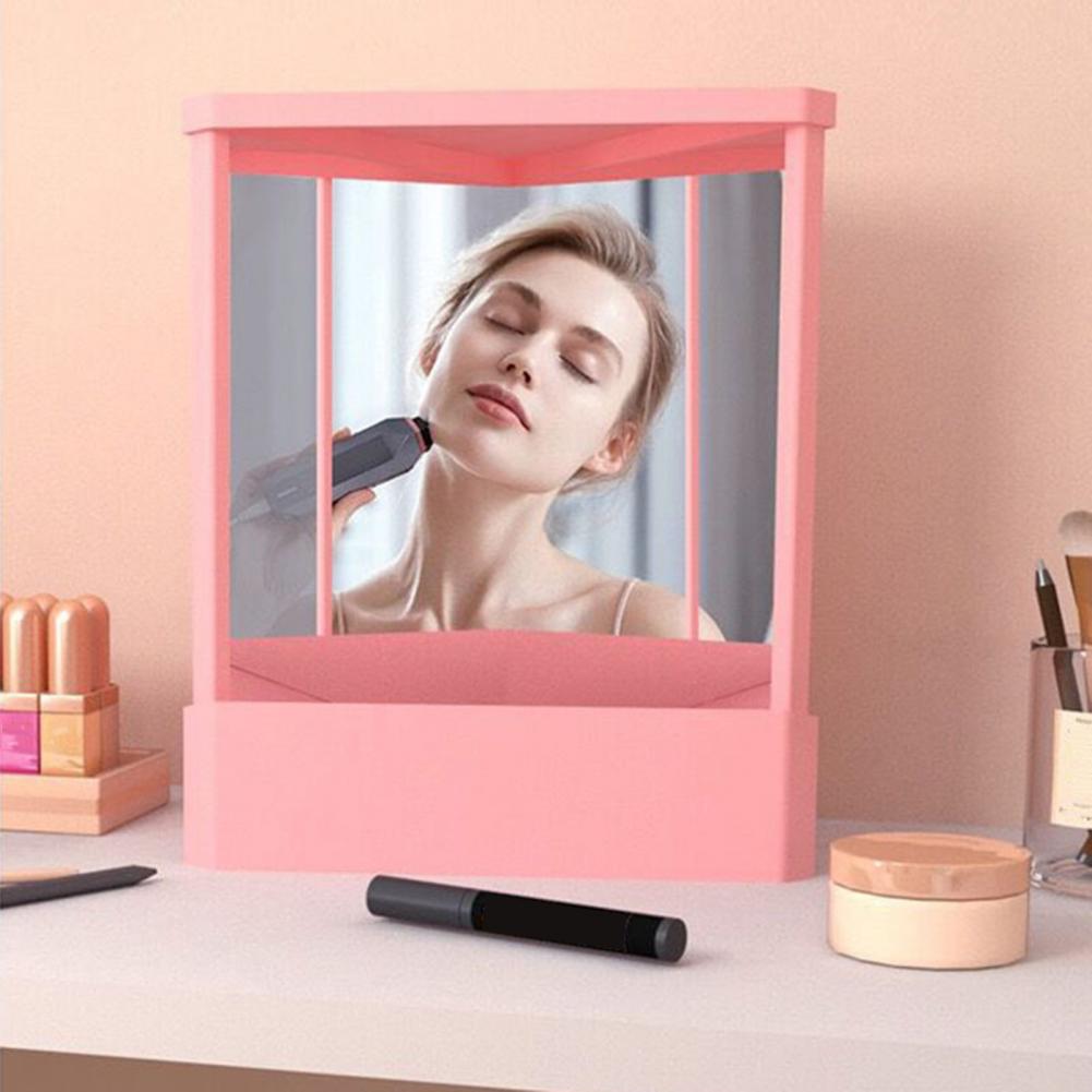 Miroir de maquillage pour le visage, Image réelle de précision, miroir de maquillage, Non grossissant, réflexions réelles, miroir de beauté, ornement de table