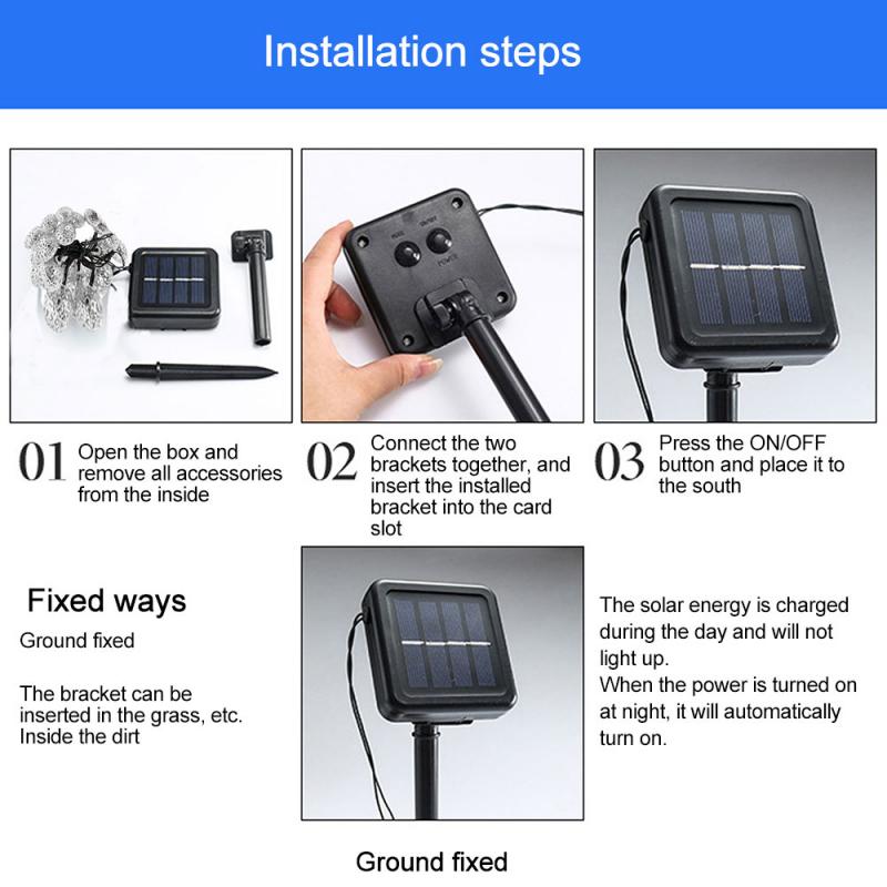 20/30/50 Led Ronde Bal Licht Solar Lamp Power Led String Lights Solar Slingers Tuin Decor Voor Outdoor Waterdichte lichten