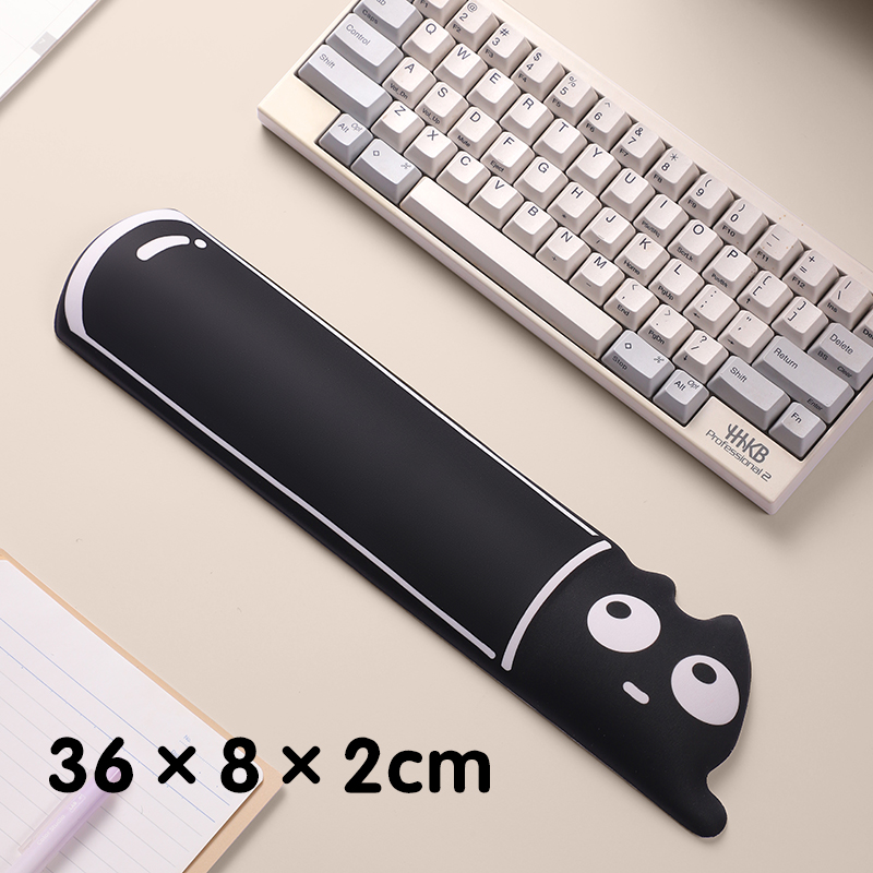 Muismat Toetsenbord Polssteun Traagschuim Siliconen Ergonomische muismat voor Desktop Kantoor Computer Laptop Polssteun: Bruin