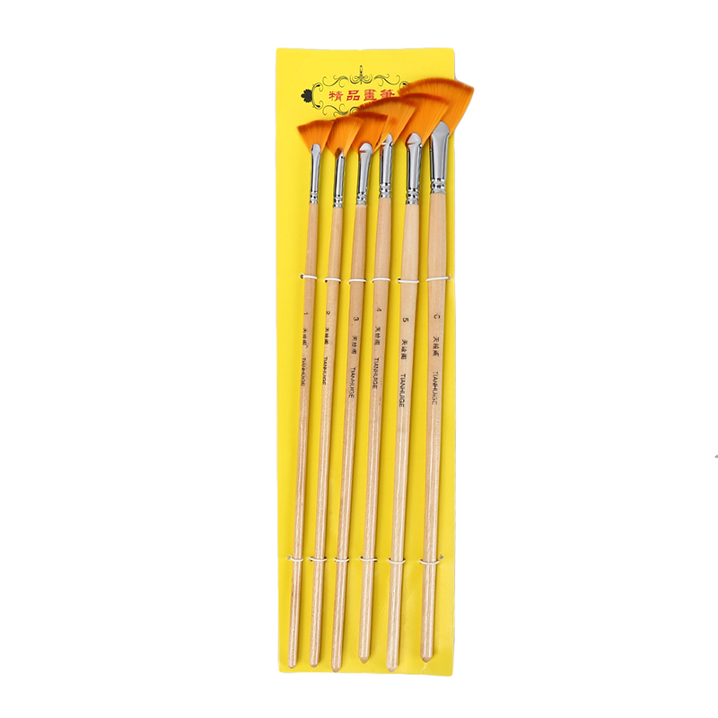 Pincel para pintar acuarela, suministros de pintura al óleo, materiales de arte , 6 uds. De gran