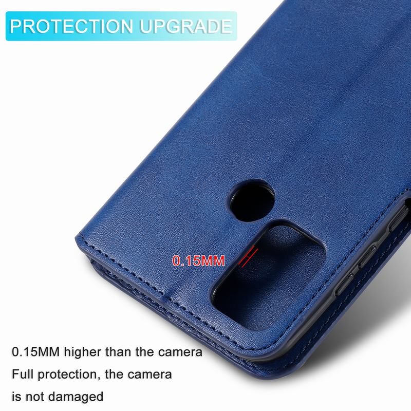 Flip lederen hoesje voor huawei honor 9a portemonneehoes luxe effen smartphone schokbestendige beschermhoes telefoonhoesjes honor 9a