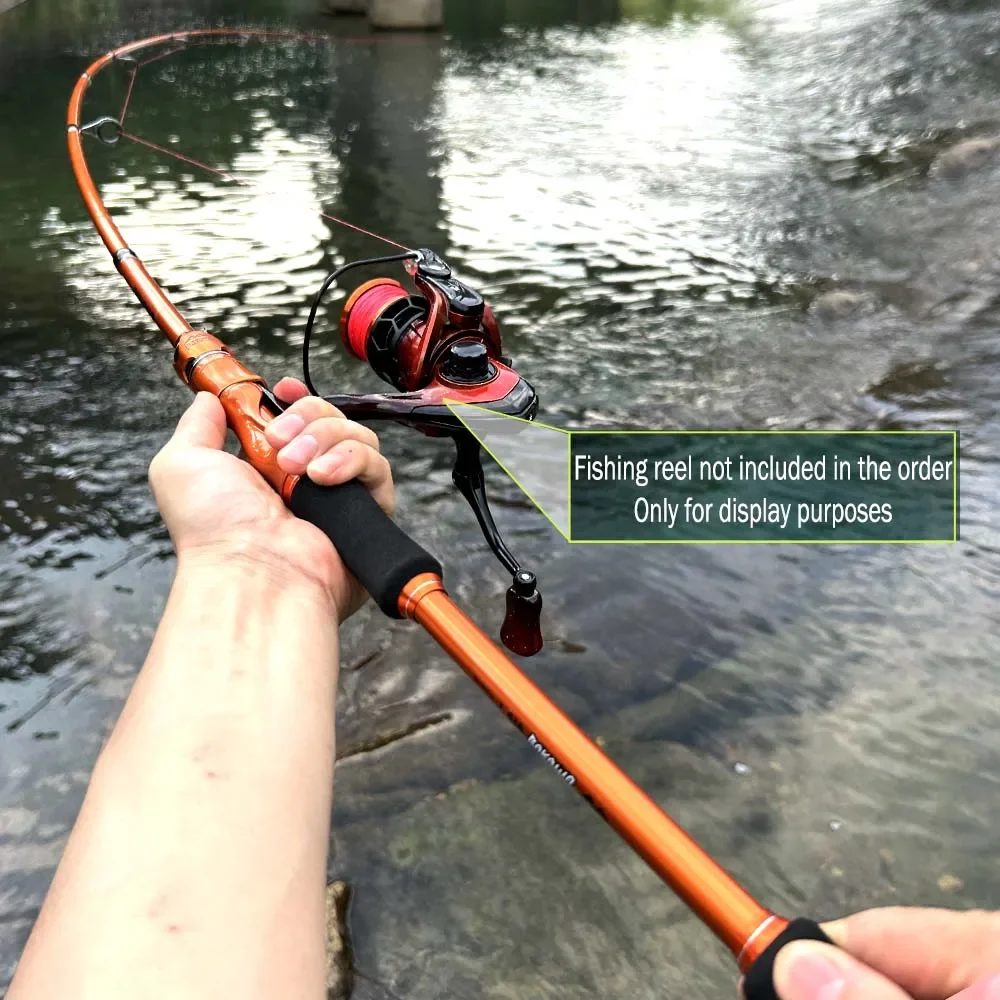 Bakawa vara de pesca de 4 seções, 1.8m 2.1m, fundição giratória, isca de luz rápida, alimentador de carpa, água salgada, equipamento de água doce