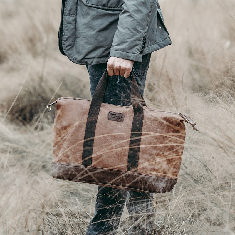 Vintage lærredstasker til mænd rejser håndbagage tasker weekend overnatning tasker stor udendørs opbevaring taske stor kapacitet duffle taske