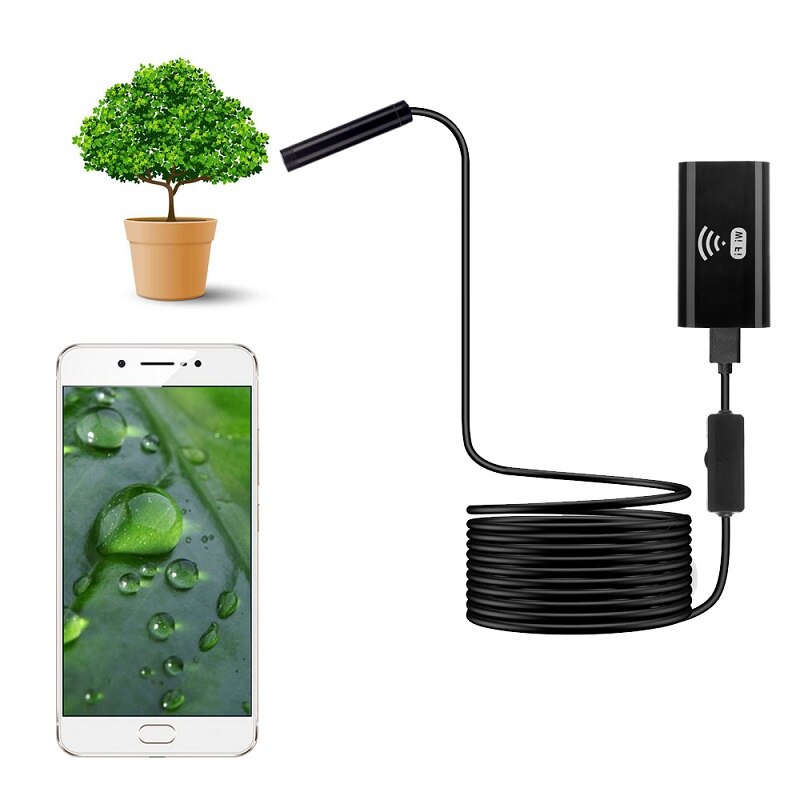 F99 WIFI Endoscope Camera 8mm lens HD720P 2m Hard Cable wireless waterproof inspection borescope for smart phones dfdf
